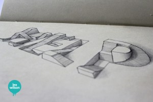 3D typography by Lex Wilson
